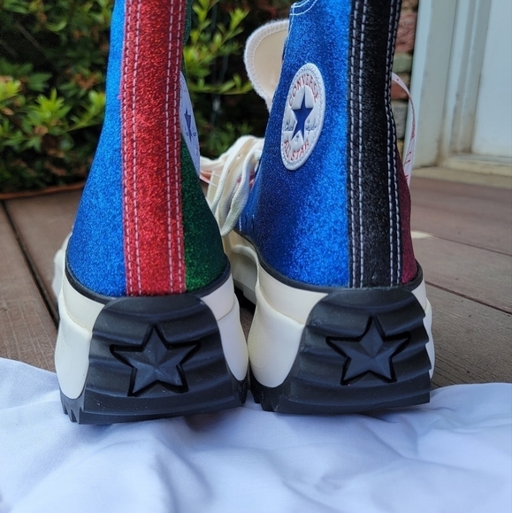 JW Anderson x Converse Run Star Hike platform glitter multiColor - Picture 6 of 8